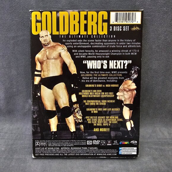 WWE: Goldberg - The Ultimate Collection DVD 2013 WWE 3-Disc Set B2-32 - Picture 2 of 4